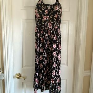 Black floral dress